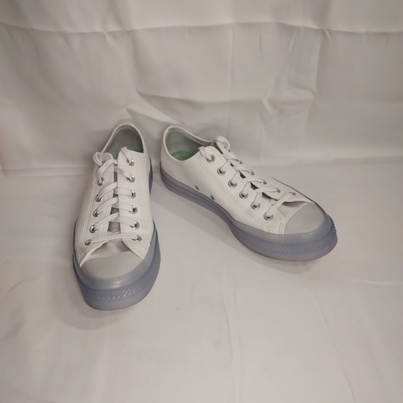 Converse All Star Clear On White M 8 W 10 Excellent Condition! - Picture 2 of 7